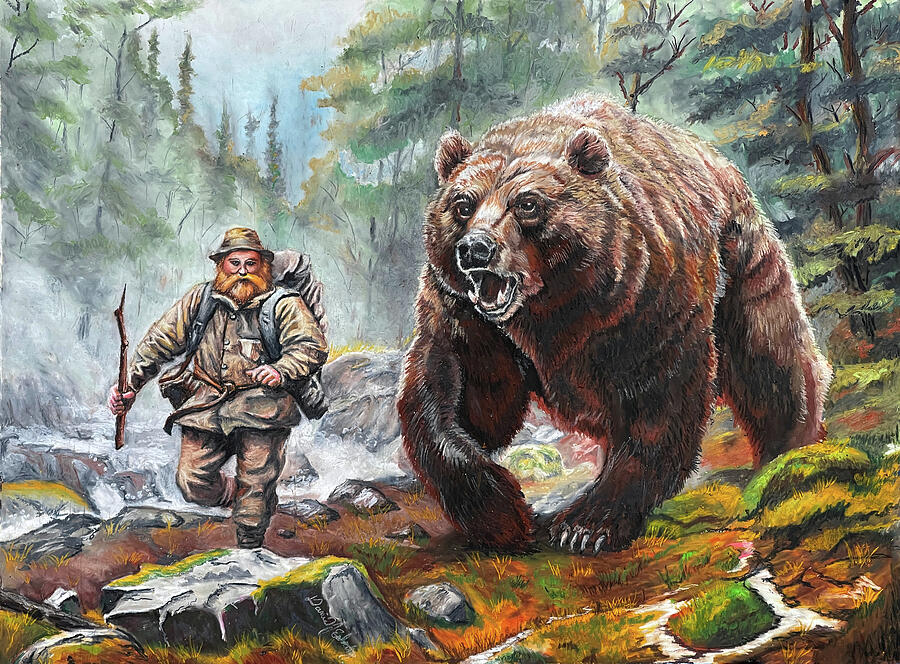 Dont Poke the Bear Pastel by Daniel Eskridge