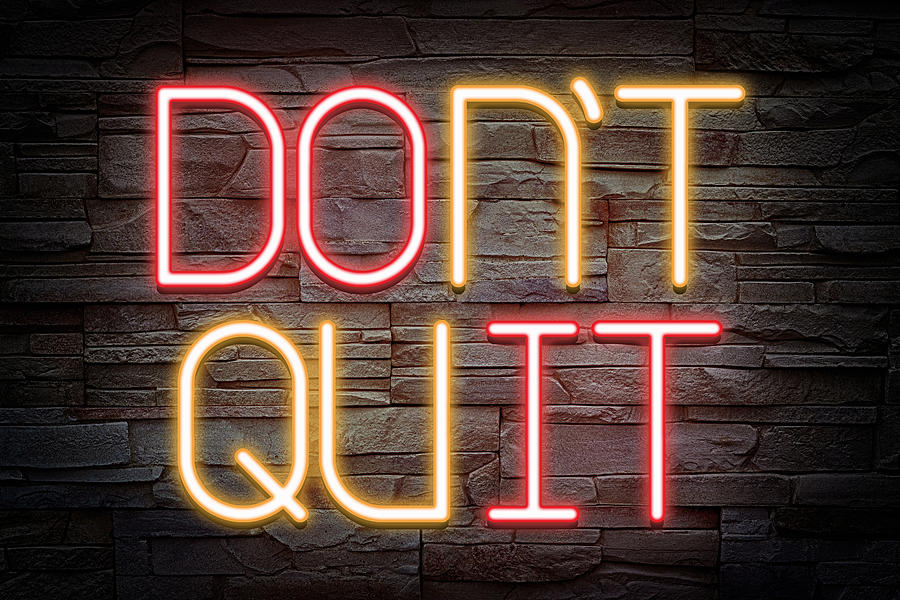 Dont Quit Do It Neon On Brick Photograph by Ricky Barnard