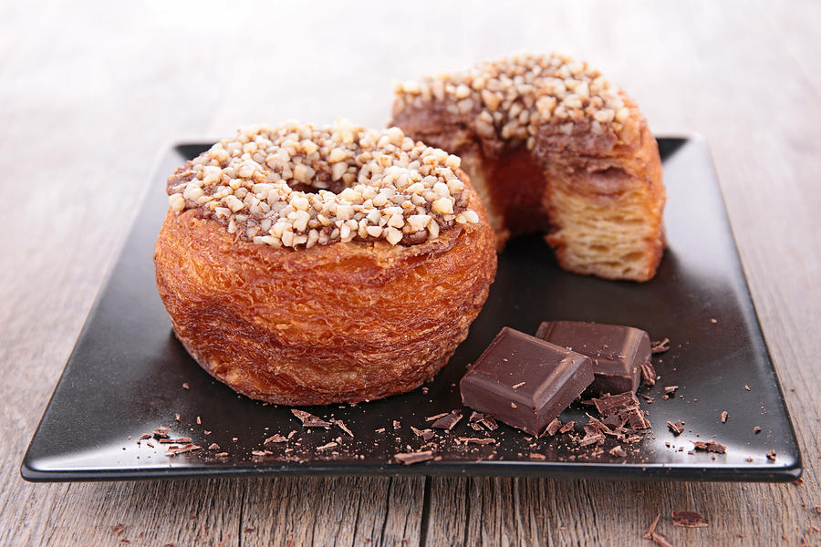 Donut-cronut With Chocolate Photograph by Margouillatphotos