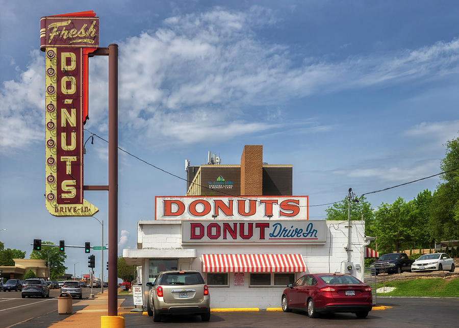 Donut Drive In - Route 66 - St Louis Photograph by Susan Rissi Tregoning