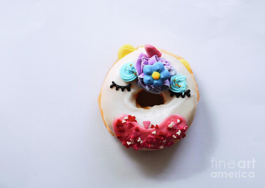 Donuts 3 #food #unicorn #minimalist Photograph by Andrea Anderegg