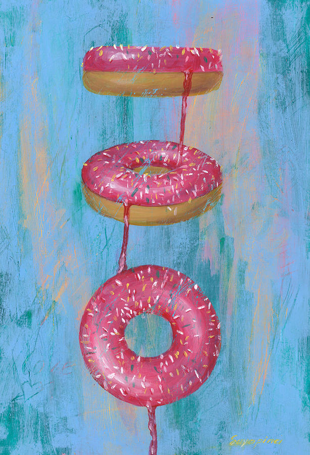 Donuts Painting by Elena Sayapina - Fine Art America