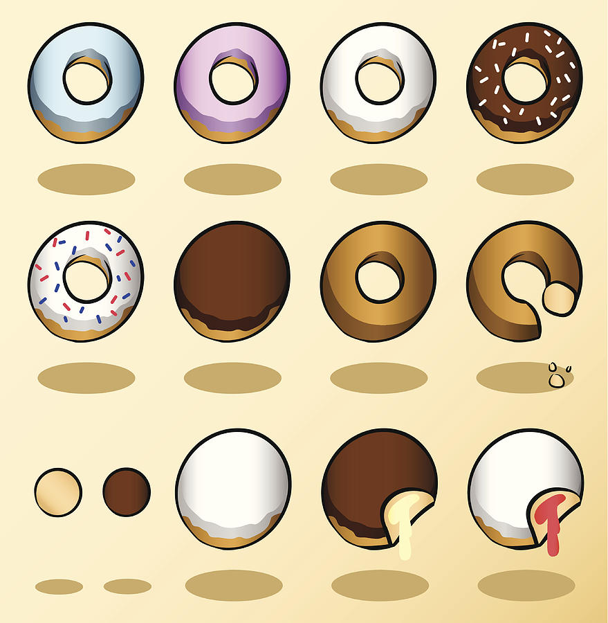 Donuts Drawing by Filo