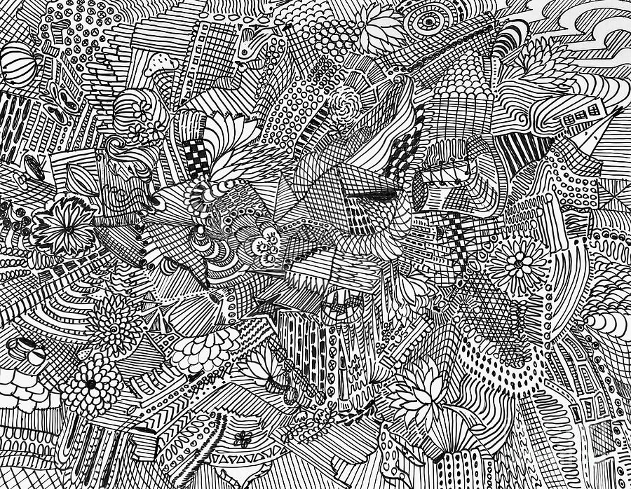 Doodle 1 drawing Drawing by Patty Donoghue