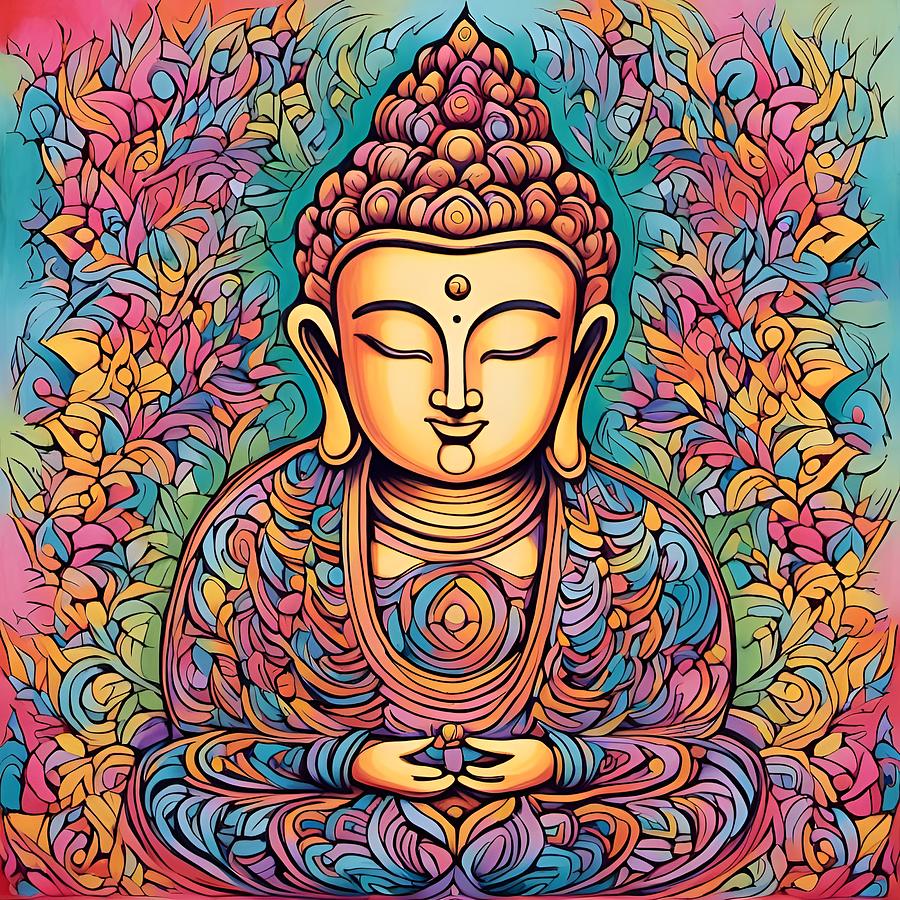 Doodle Art Buddha 1 Digital Art By Kristen O'sullivan - Fine Art America