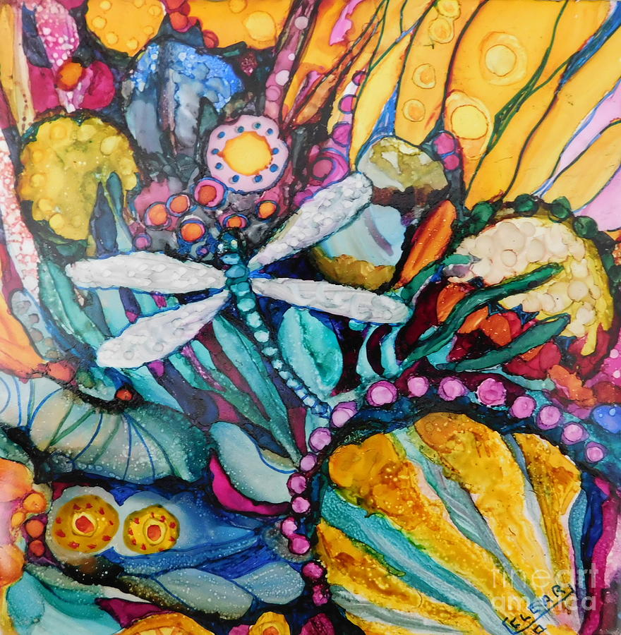 Doodle Bug Painting by Joan Clear