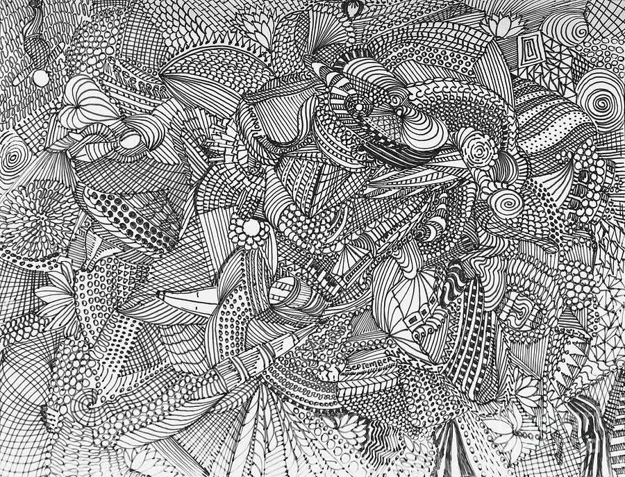 Doodle Drawing 3 Drawing by Patty Donoghue