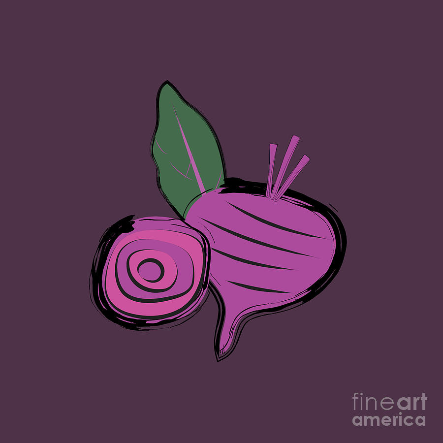 Doodle drawing style of beetroot Digital Art by Nithid Sanbundit - Pixels