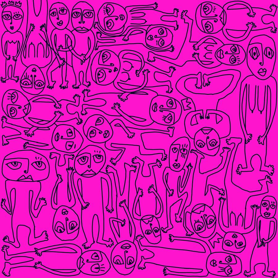 Doodle Pink Digital Art by Tanja Leuenberger