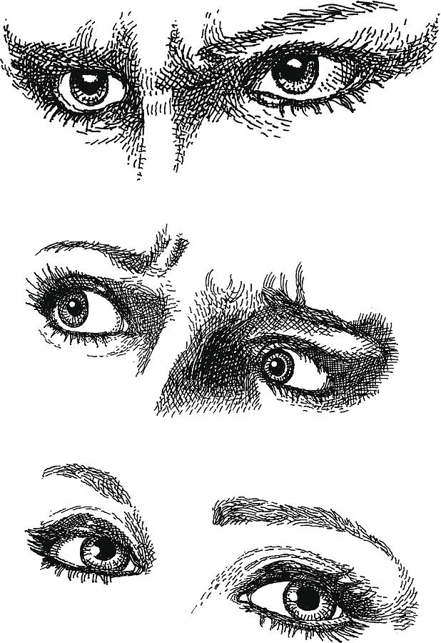 Doodles. Expressive Eyes Drawing by GeorgePeters