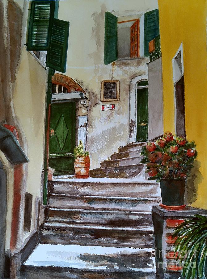 Door #15 Painting by Sonia Mocnik