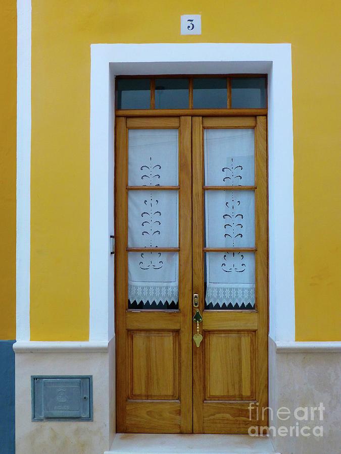 Door #3 Ciudadella, Menorca Spain Digital Art by Dee Flouton