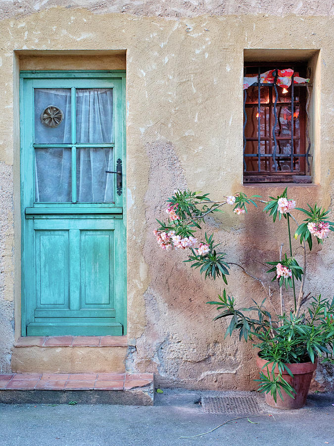 Door and Flowers Photograph by Eggers Photography