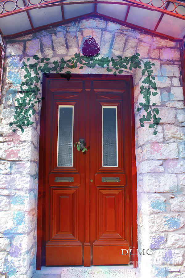 Door Blue Mauve Painting by Donna L Munro