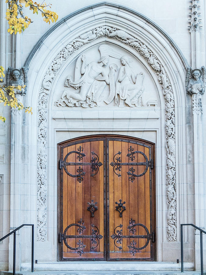 Door Details At Princeton University Chapel Photograph by Kristia Adams