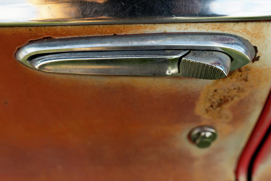 Door Handle on a 1950 Desoto Fireflite Photograph by Art Whitton