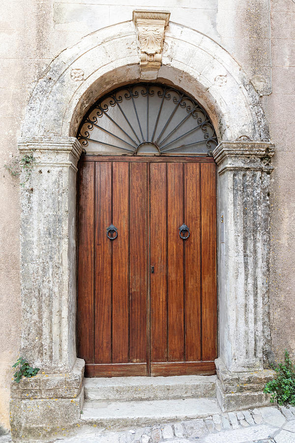 Door in Erice with Fan-shaped Transom Photograph by Craig A Walker
