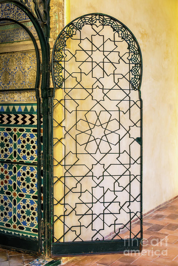Door in the Alcazar of Seville Photograph by Delphimages Photo Creations