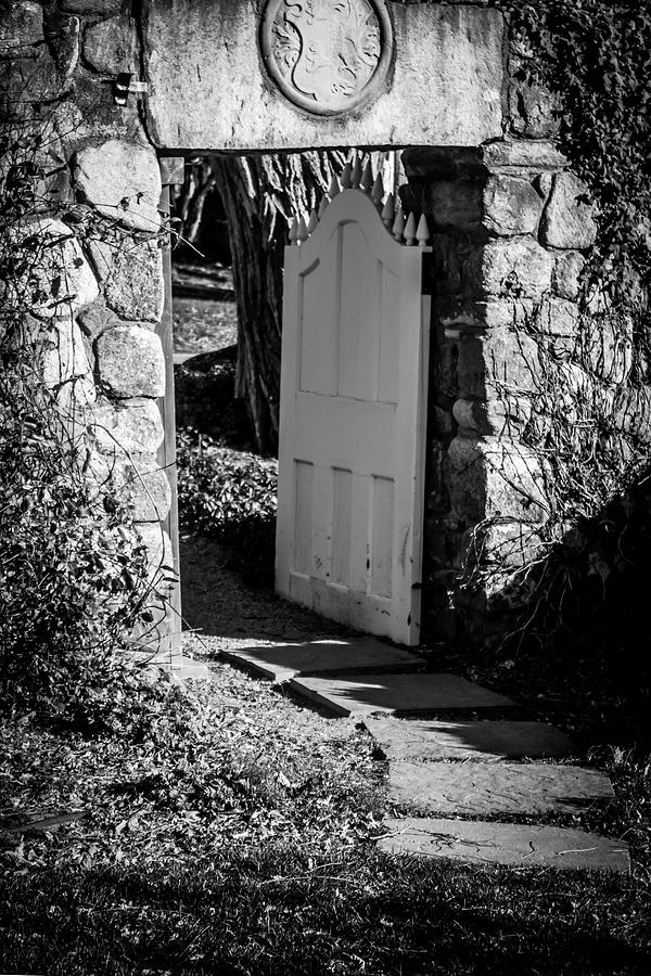 Door In The Stone Wall Photograph