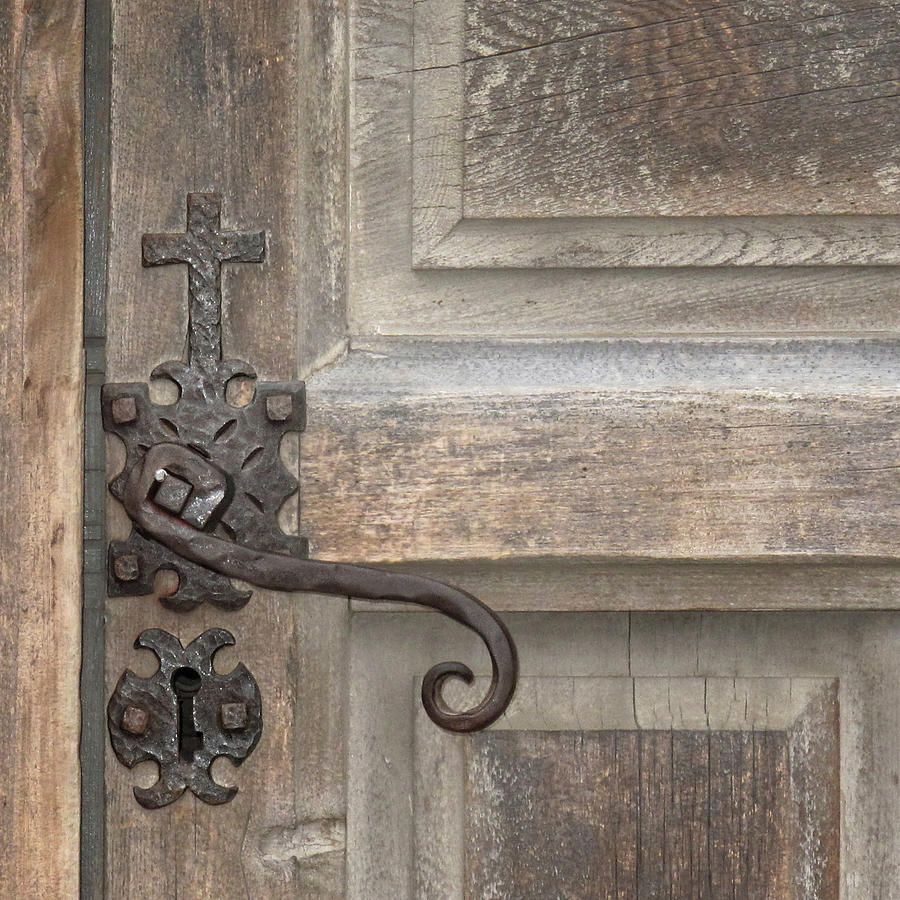 Door Latch to an Historic Spanish Mission Photograph by David and Carol Kelly