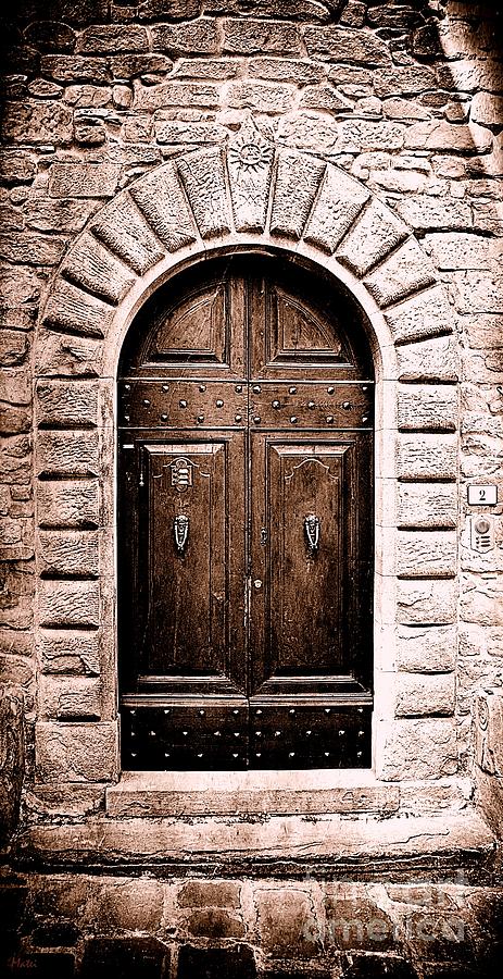 Door Number 2 in Sepia Shades Photograph by Ramona Matei