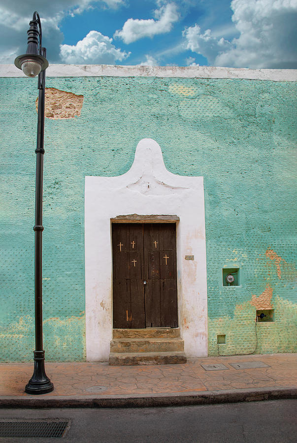 Door With Crosses, Valladolid Mexico 2018 Photograph