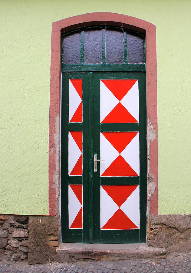 Door with Red Diamonds  Photograph by Amy Sorvillo
