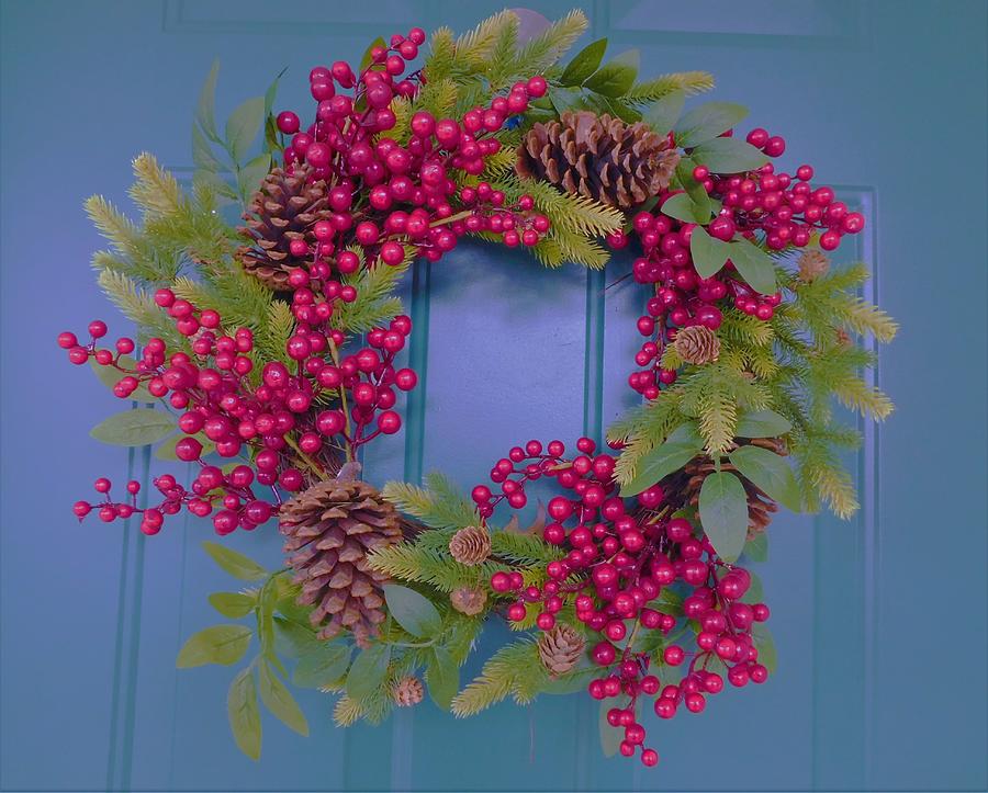 - Door Wreath Photograph by THERESA Nye