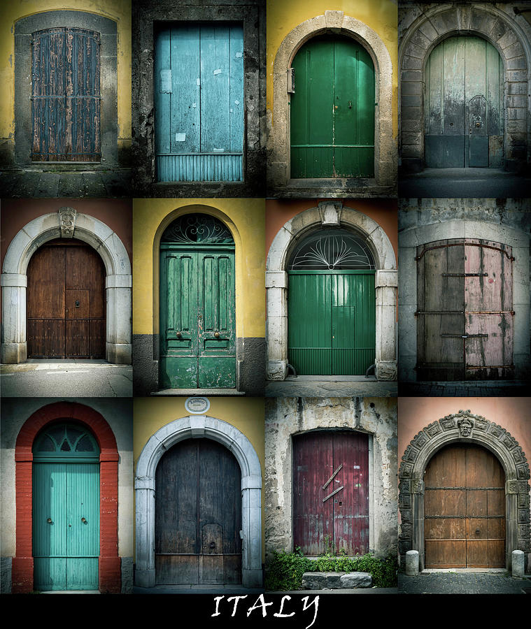 Doors collage - 1 Digital Art by Umberto Barone