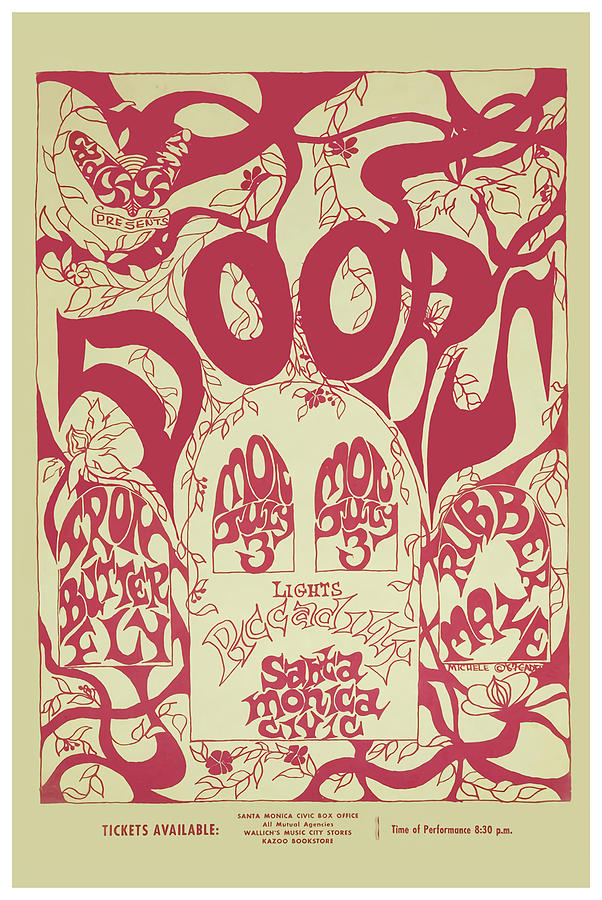 Doors Concert Poster. Vintage Music Poster. Rock Poster. The Doors Rock ...