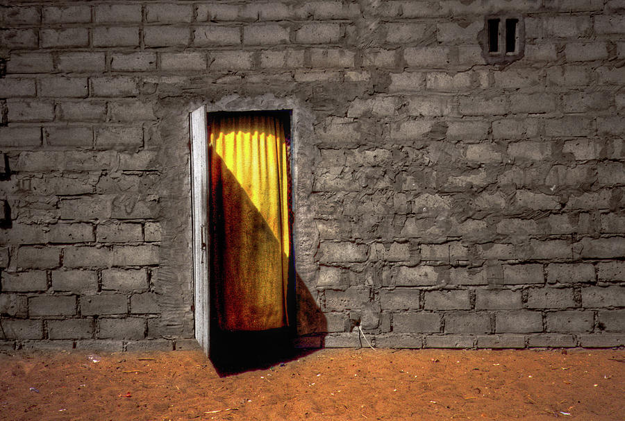 Doorway to a Yellow Curtain Photograph by Wayne King