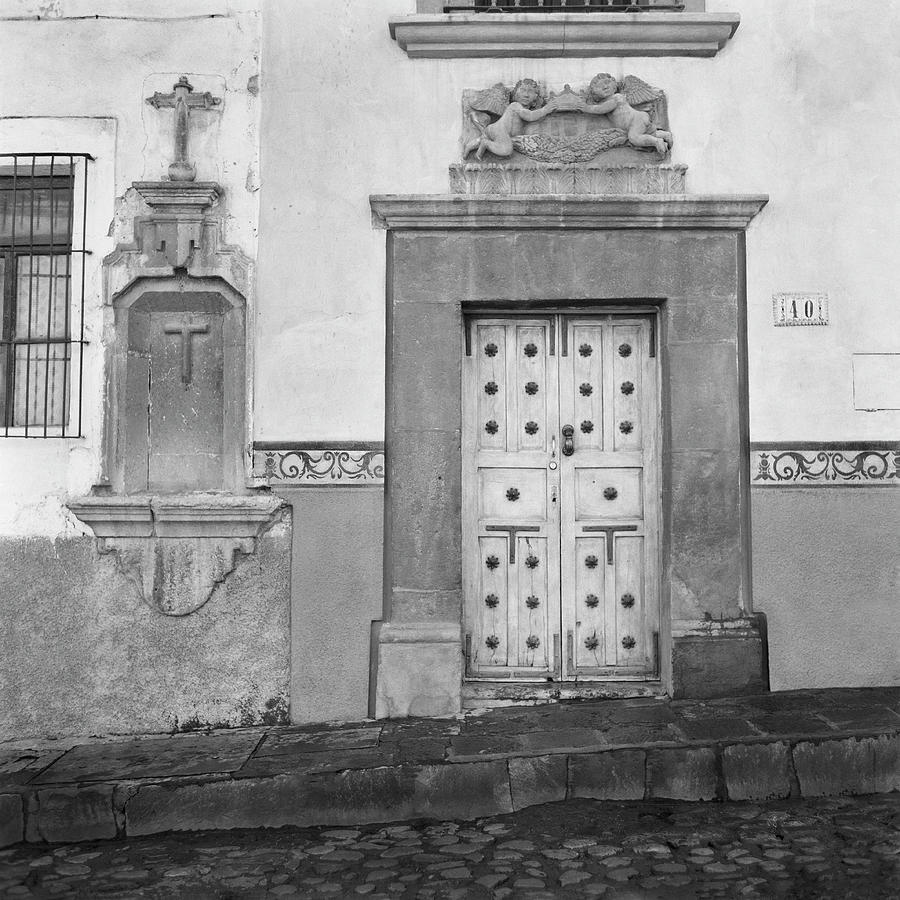 Architecture Photograph - Doorway with Cherubs, San Miguel de Allende Mexico, 2005 by Michael Chiabaudo