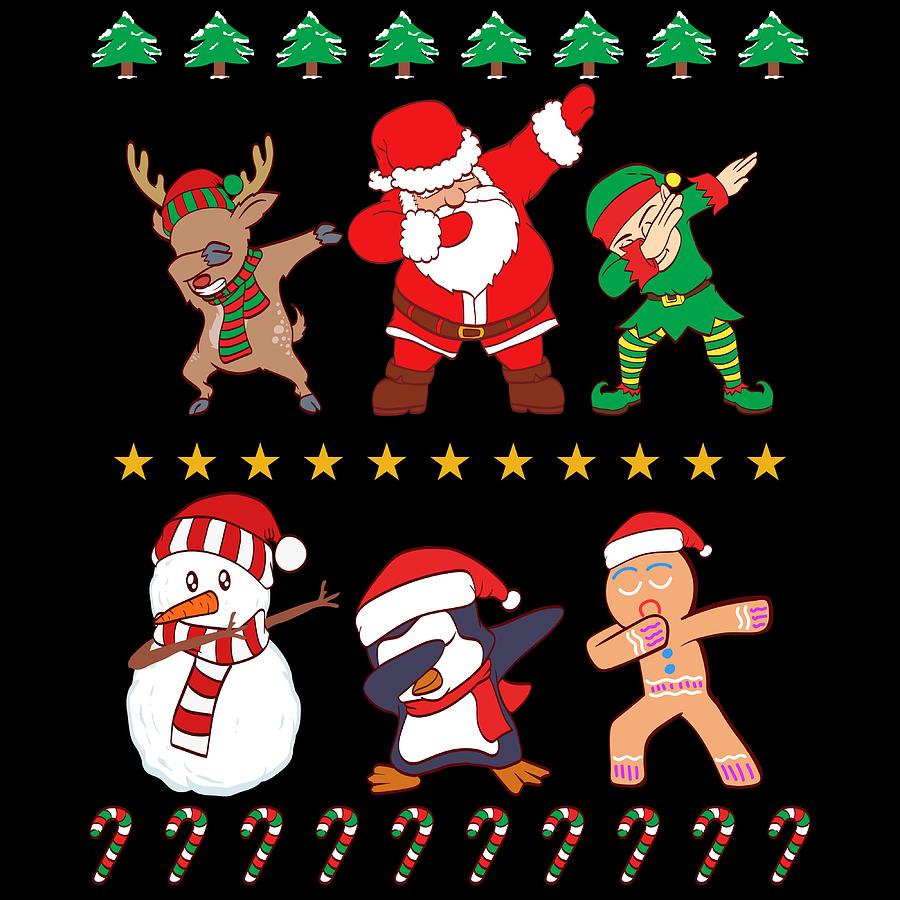 Dope Swag Dab Dabbing Christmas Design For December 25th Tshirt Design  Jesus Birthday Carol Gift Tree Photograph by Roland Andres