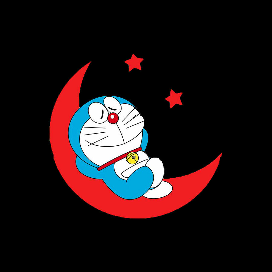 Doraemon Cartoon Moon Digital Art by Josh Fraser - Pixels