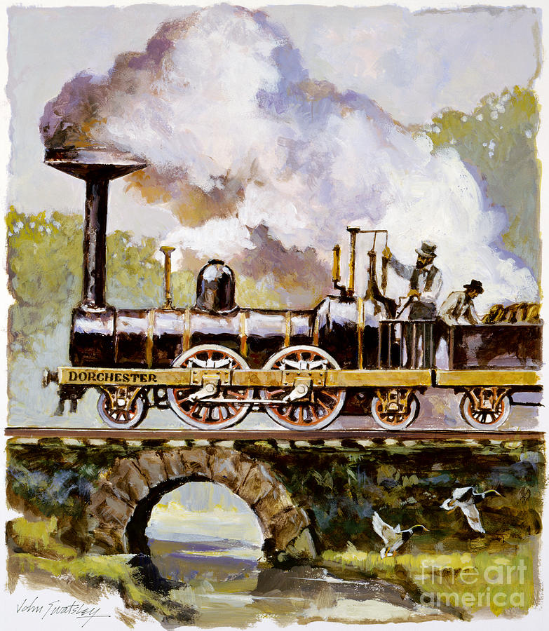 Dorchester Locomotive Painting by John Swatsley
