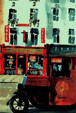 Dore Kilkennny Hi Street Painting by Val Byrne