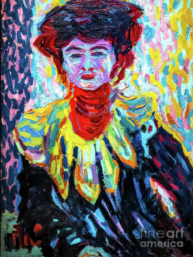 Doris with Ruff Collar by Ernst Ludwig Kirchner 1906 Painting by Ernst Kirchner