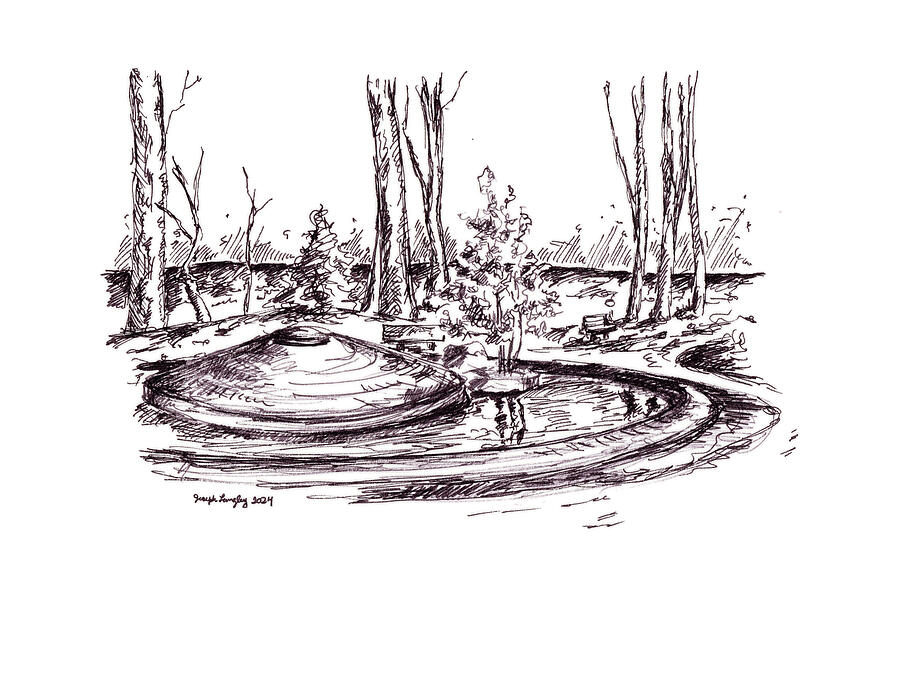 Tree Drawing - Dormant - February 2024 by Joseph A Langley