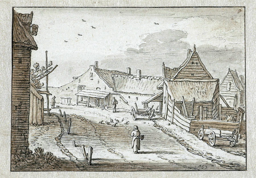 Dorpsstraat In Backers Dorp, Herman Saftleven, 1619 - 1685 Digital Art