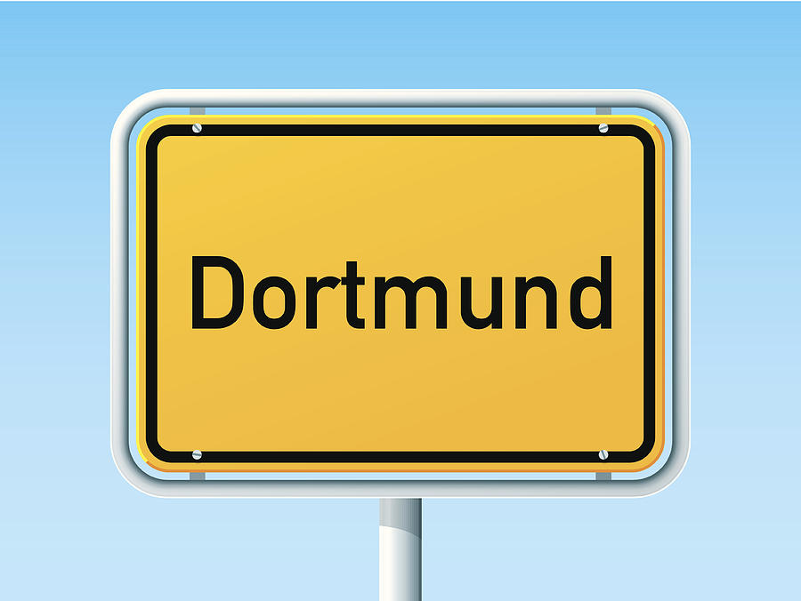 Dortmund German City Road Sign Drawing by FrankRamspott
