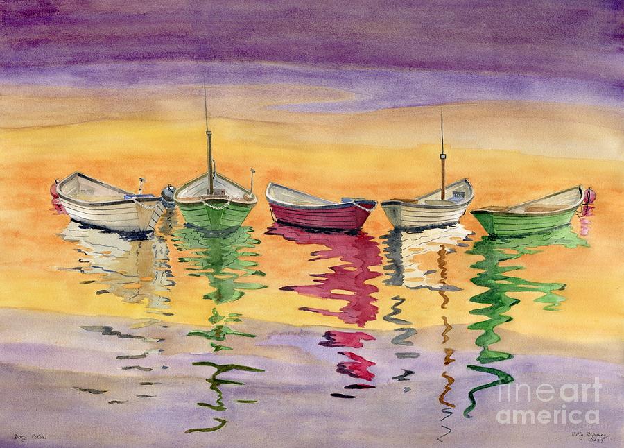 Boat Painting - Dory Colors by Melly Terpening