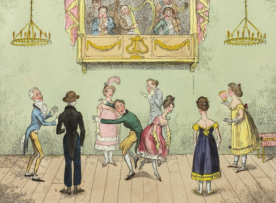 Dos-a-dos - Accidents in Quadrille Dancing Relief by George Cruikshank