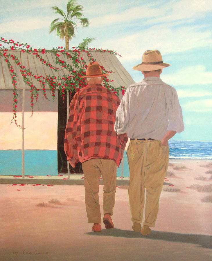 Dos Amigos Painting by Chris MacClure