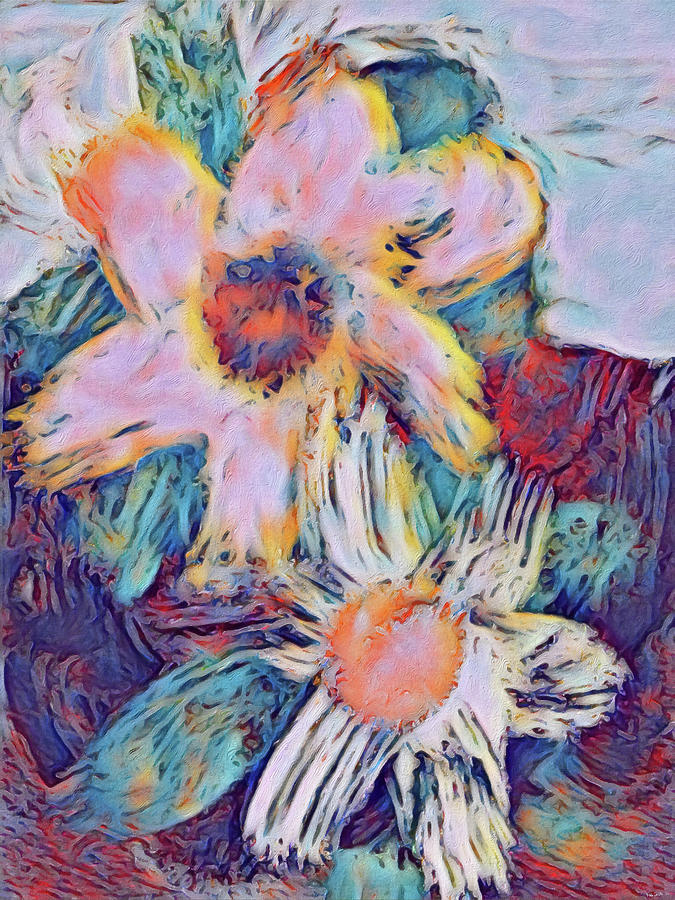 Dos Flores Digital Art by Michelle Hoffmann