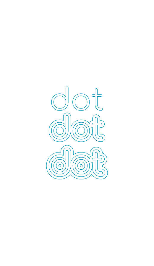 Dot Dot Dot Retro Blue Digital Art by Morgan Jay