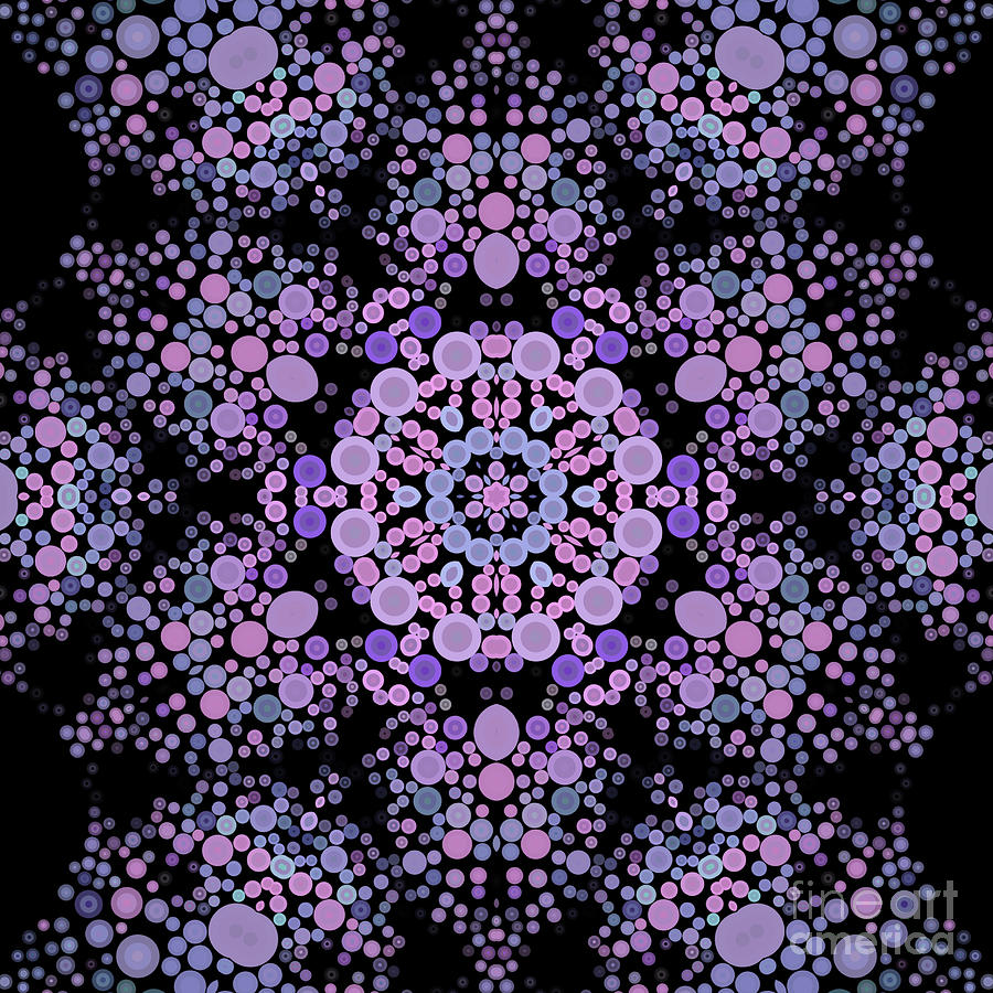 Dot Mandala Flower Pink and Purple Digital Art by Todd Emery - Fine Art ...