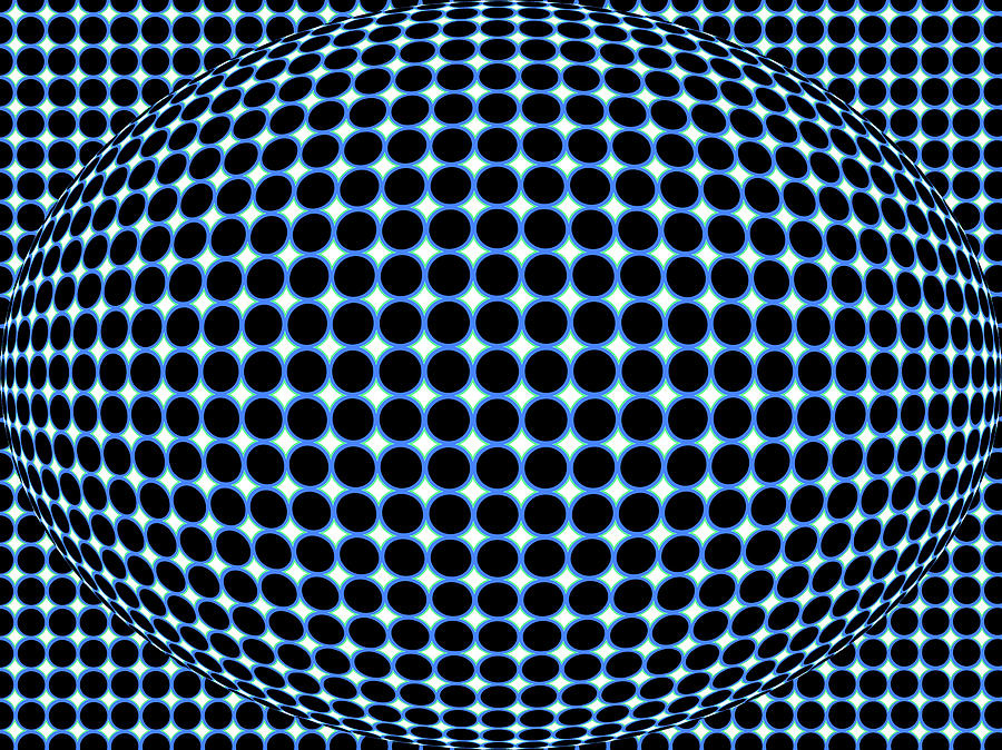 Dots abstract 3D illusion sphere Photograph by Severija Kirilovaite