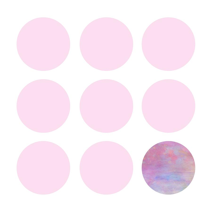 Dots Abstract - Cotton Candy Sky Drawing by Marianna Mills