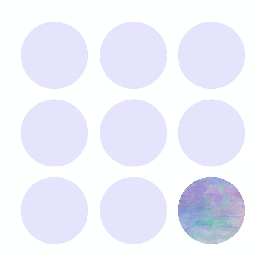 Dots Abstract - Lavender Field Digital Art