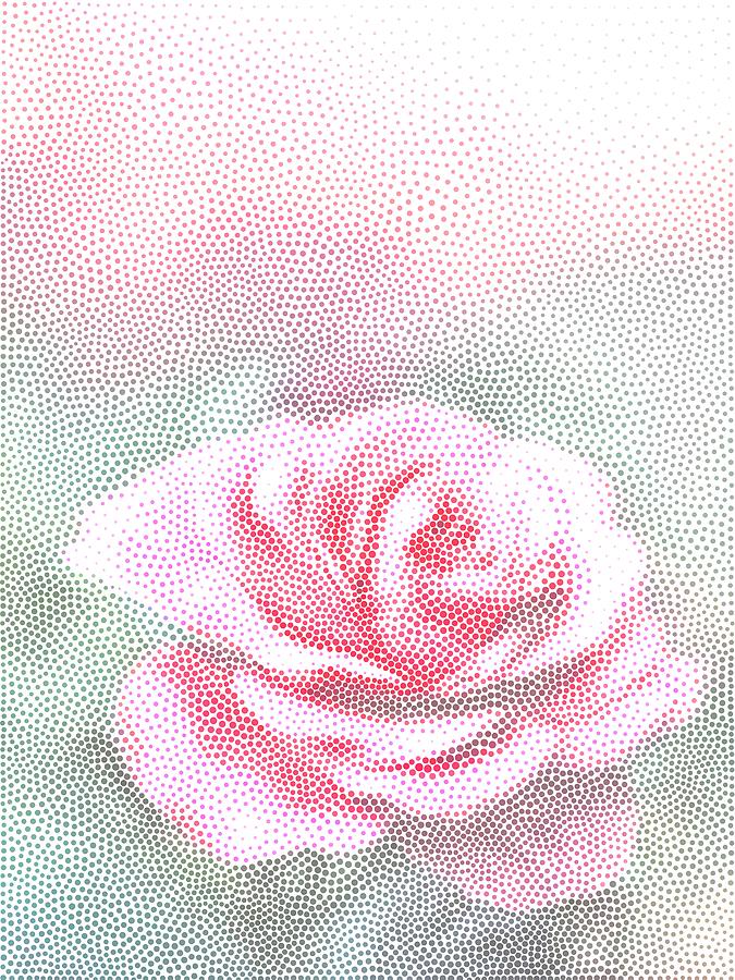 Dots Design Flower 10 Mixed Media by Lucie Dumas